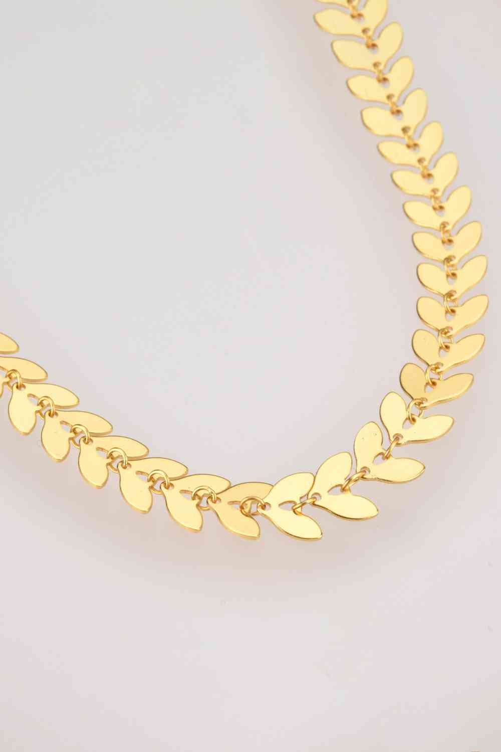 925 Sterling Silver Leaf Necklace - EMMY