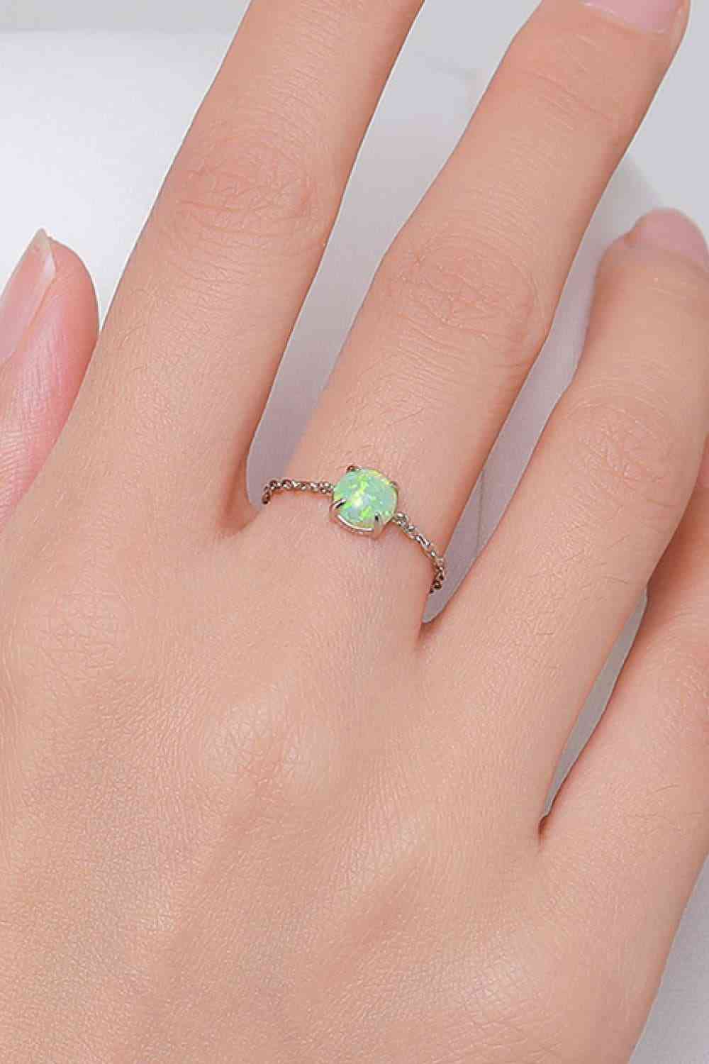 925 Sterling Silver Opal Ring - EMMY