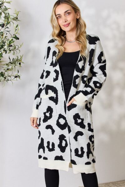 BiBi Leopard Open Front Cardigan - EMMY