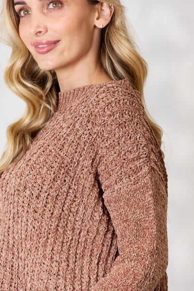 BiBi Tassel Trim Long Sleeve Sweater - EMMY