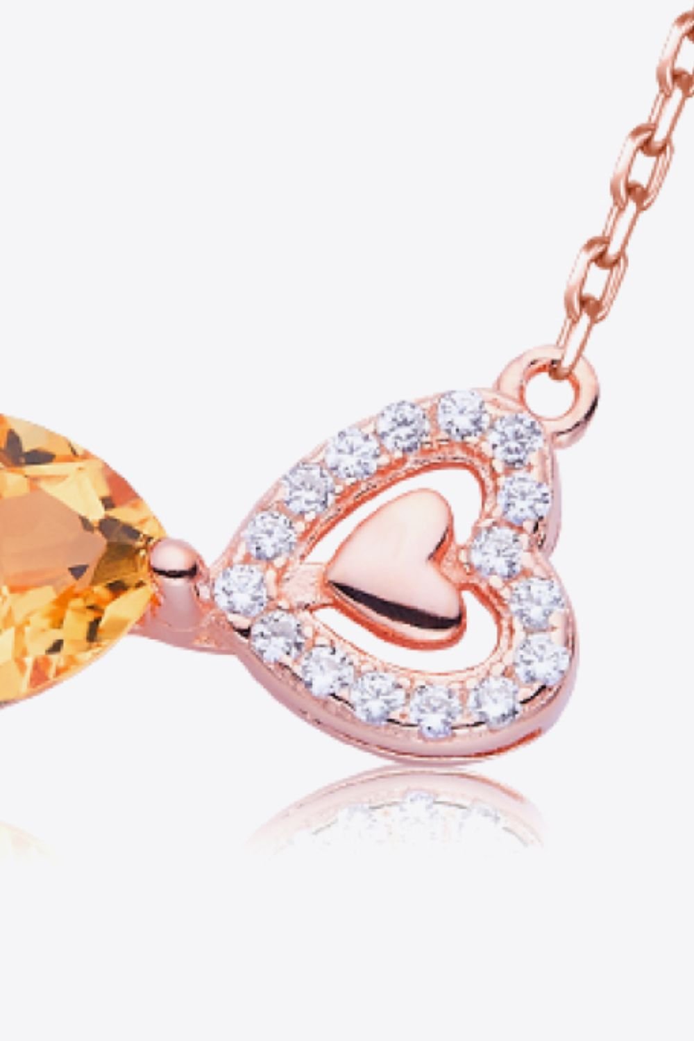 Citrine Heart 925 Sterling Silver Necklace - EMMY
