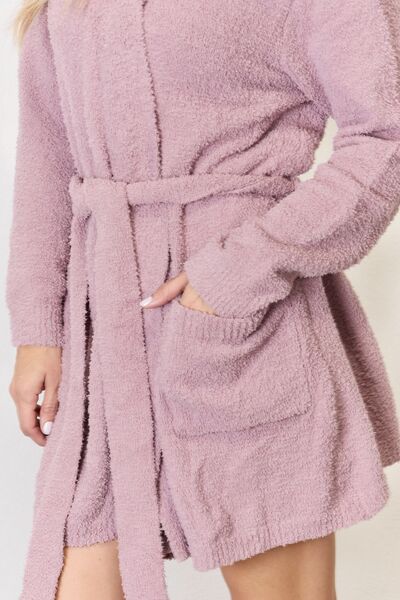 Hailey & Co Tie Front Long Sleeve Robe - EMMY