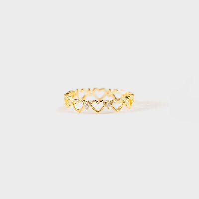 Heart Shape 18K Gold-Plated Ring - EMMY