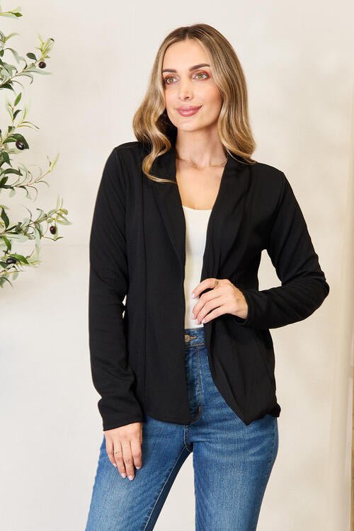 Heimish Full Size Open Front Long Sleeve Blazer - EMMY