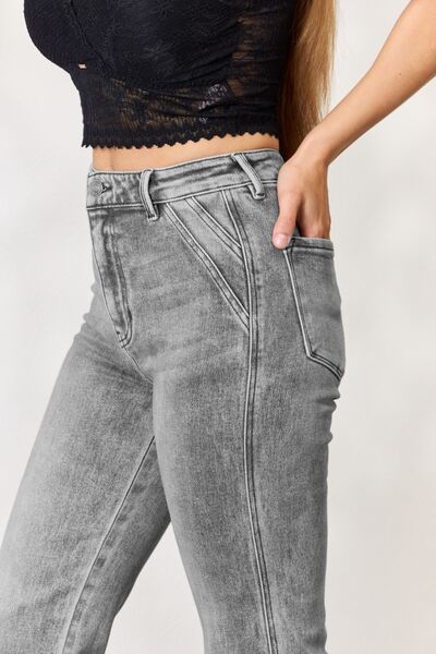 Kancan High Waist Slim Flare Jeans - EMMY