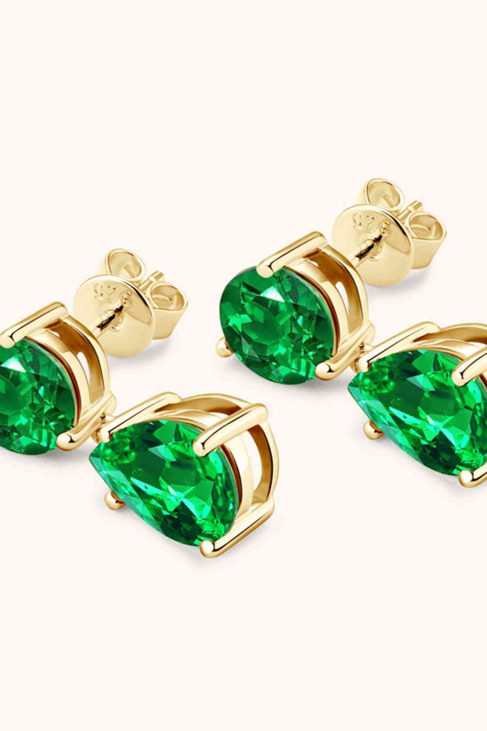Lab-Grown Emerald Drop Earrings - EMMY