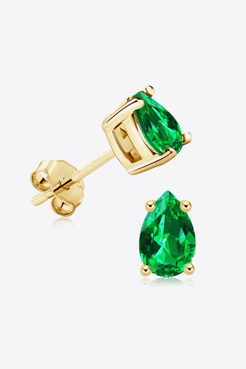 Lab-Grown Emerald Stud Earrings - EMMY