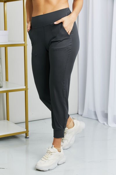 Leggings Depot Full Size Wide Waistband Cropped Joggers - EMMY