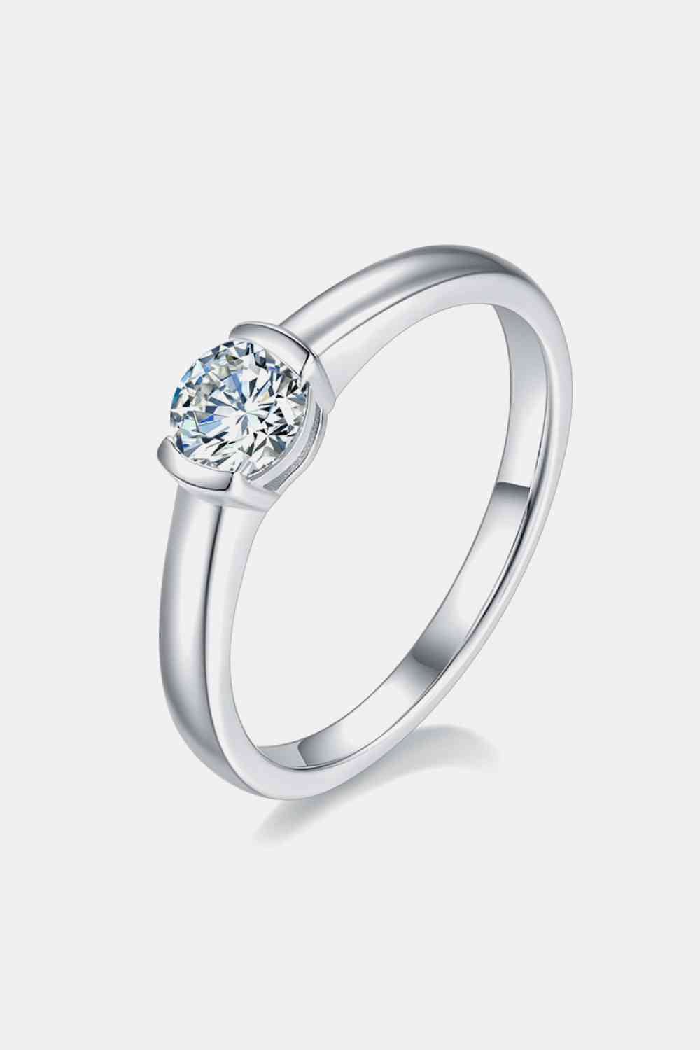 Moissanite 925 Sterling Silver Solitaire Ring - EMMY