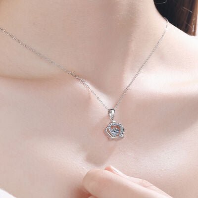Moissanite Crown 925 Sterling Silver Necklace - EMMY