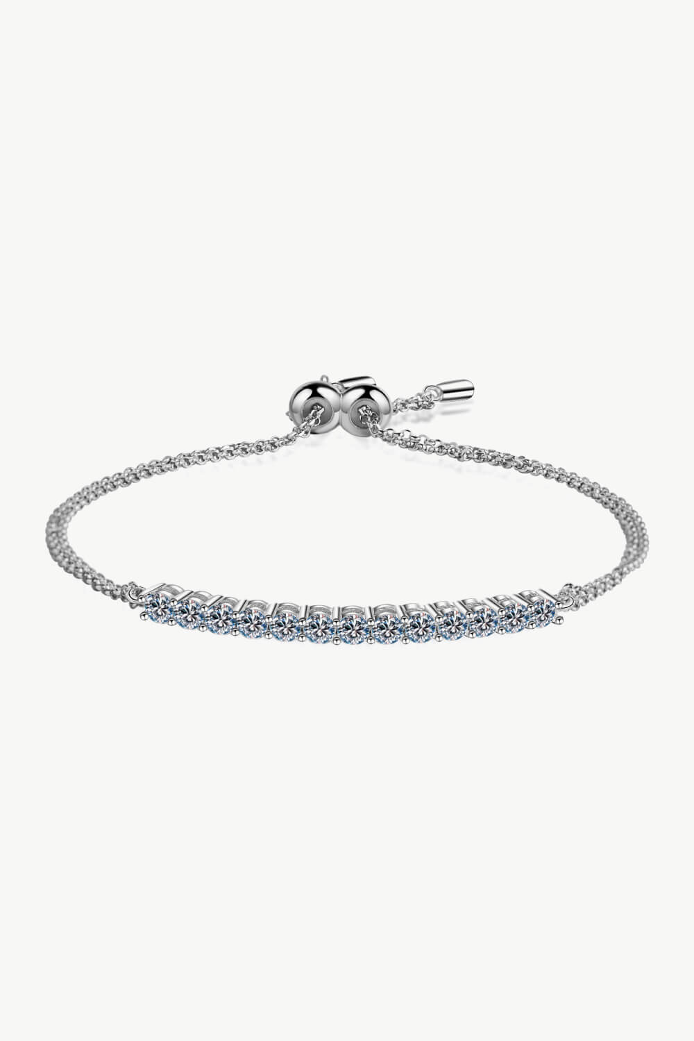 Moissanite Sterling Silver Bracelet - EMMY