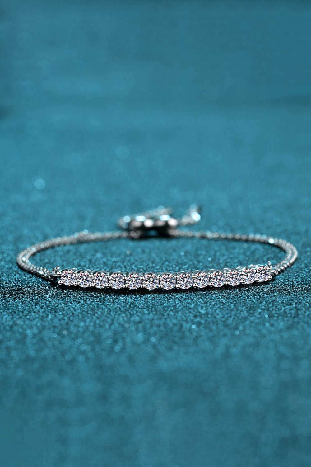 Moissanite Sterling Silver Bracelet - EMMY