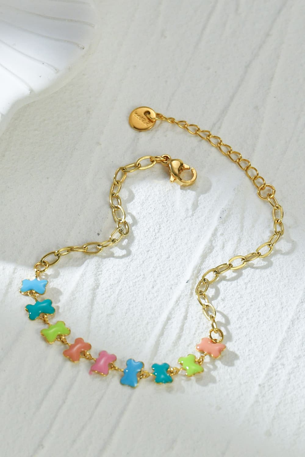 Multicolored Lobster Clasp Stainless Steel Bracelet - EMMY