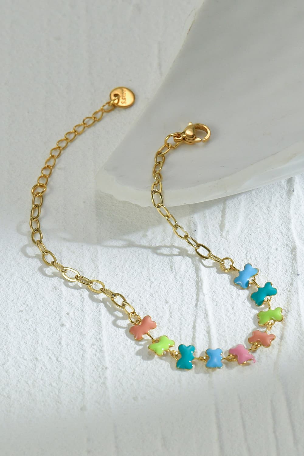 Multicolored Lobster Clasp Stainless Steel Bracelet - EMMY