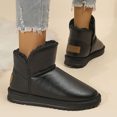 PU Leather Platform Thermal Boots - EMMY