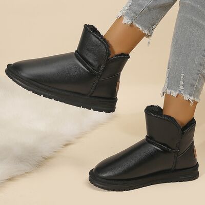 PU Leather Platform Thermal Boots - EMMY