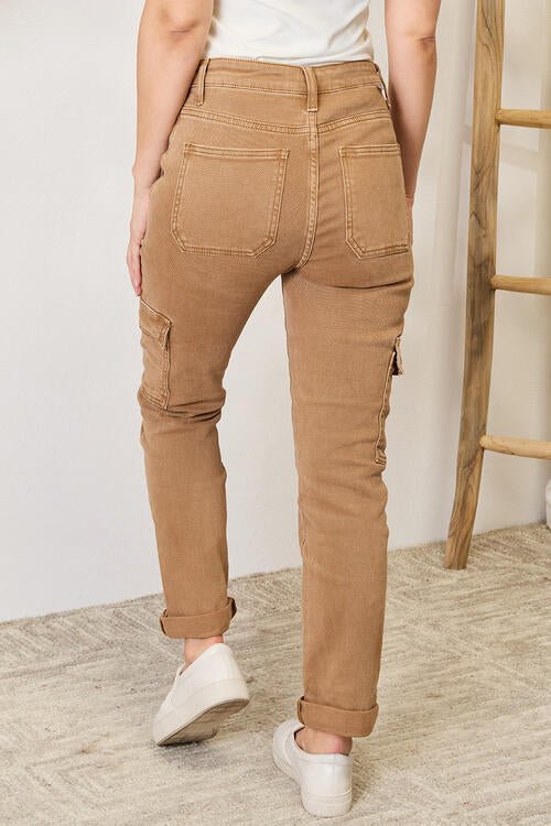 Risen Full Size High Waist Straight Jeans with Pockets - EMMY
