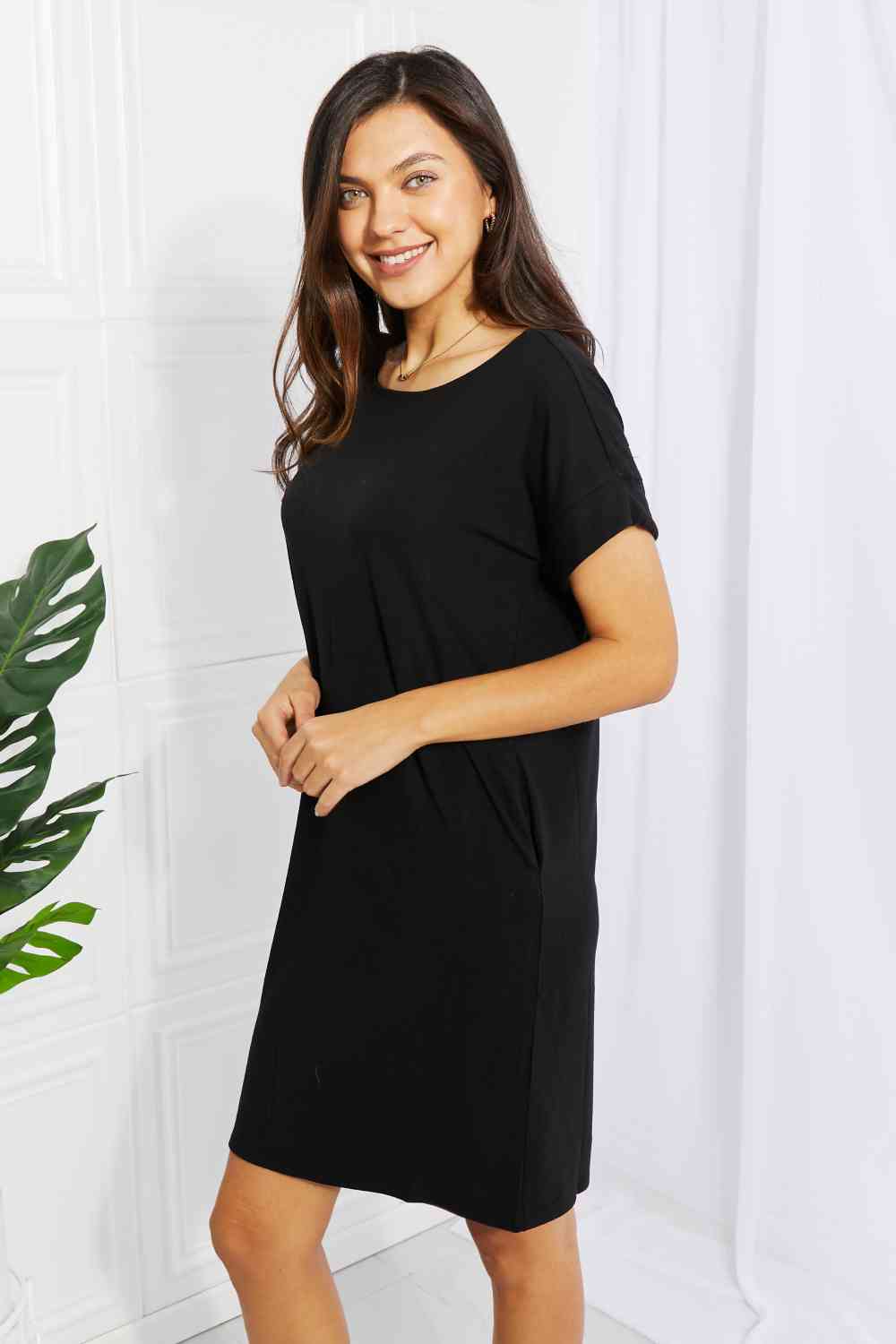 Rolled Short Sleeve Dress - EMMY