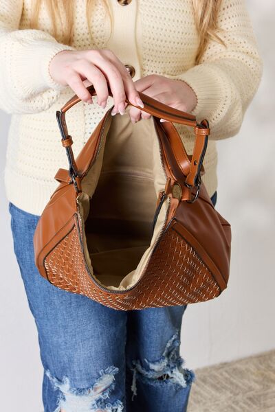 SHOMICO Weaved Vegan Leather Handbag - EMMY