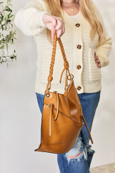 SHOMICO Zipper Detail Shoulder Bag with Pouch - EMMY