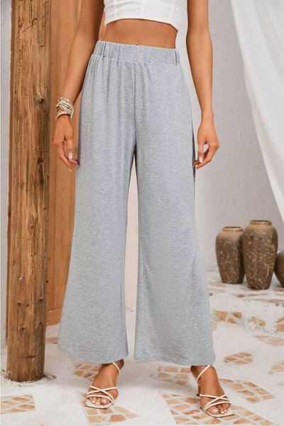 Slit Elastic Waist Pants - EMMY