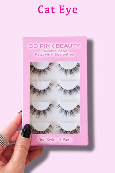 SO PINK BEAUTY Faux Mink Eyelashes 5 Pairs - EMMY