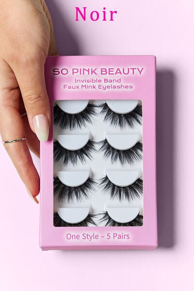 SO PINK BEAUTY Faux Mink Eyelashes 5 Pairs - EMMY