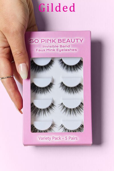 SO PINK BEAUTY Faux Mink Eyelashes Variety Pack 5 Pairs - EMMY