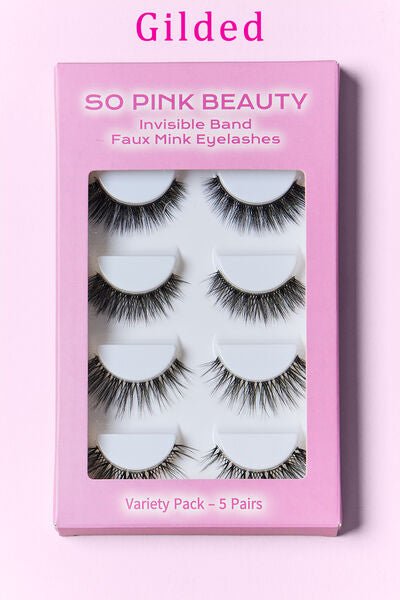 SO PINK BEAUTY Faux Mink Eyelashes Variety Pack 5 Pairs - EMMY
