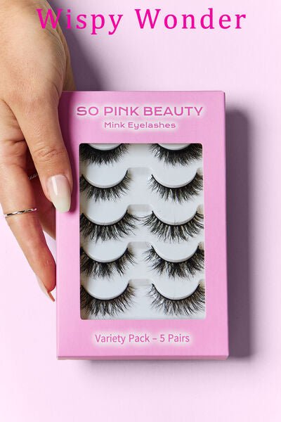 SO PINK BEAUTY Mink Eyelashes Variety Pack 5 Pairs - EMMY