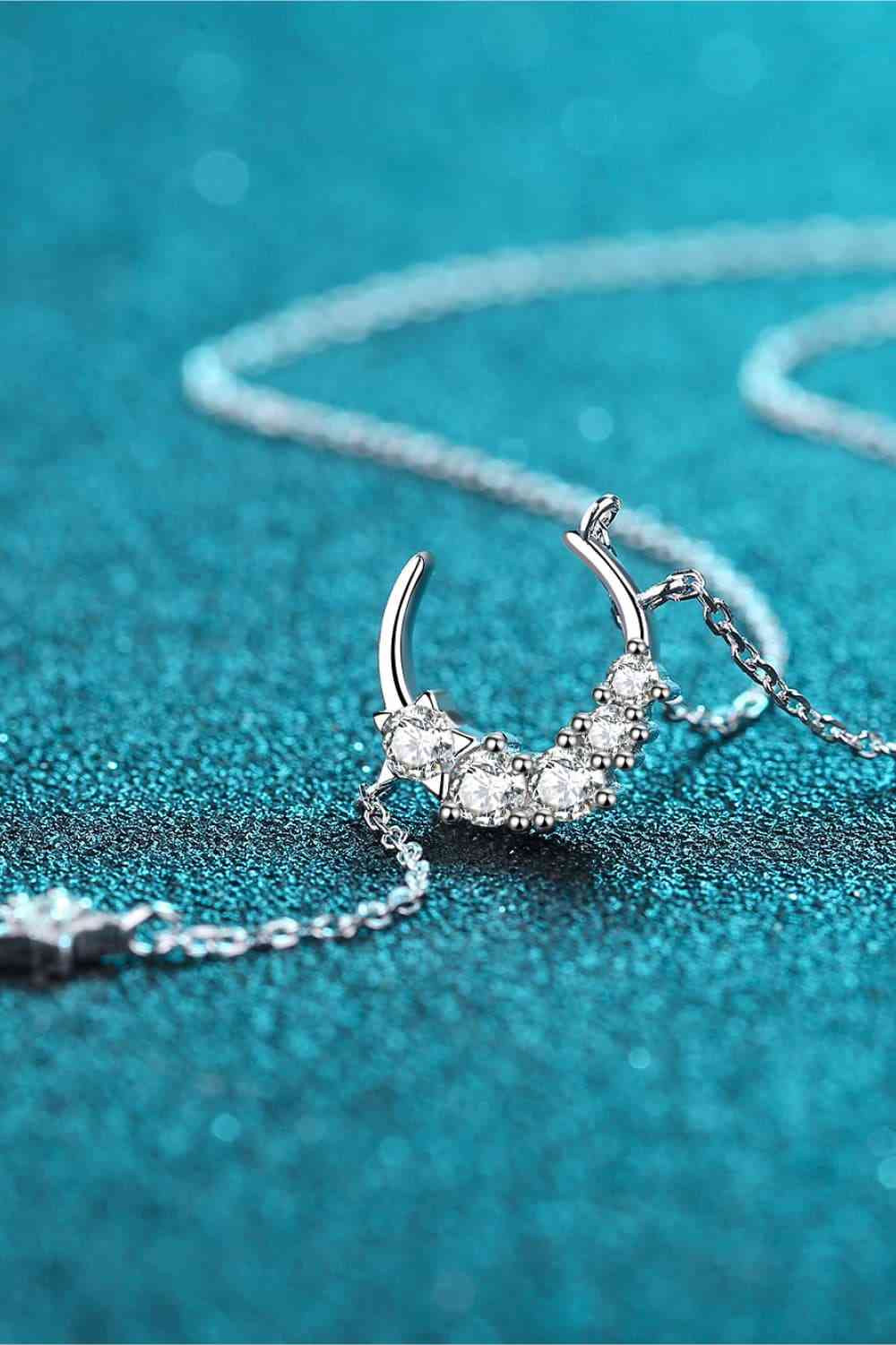 Star & Moon Moissanite Necklace - EMMY