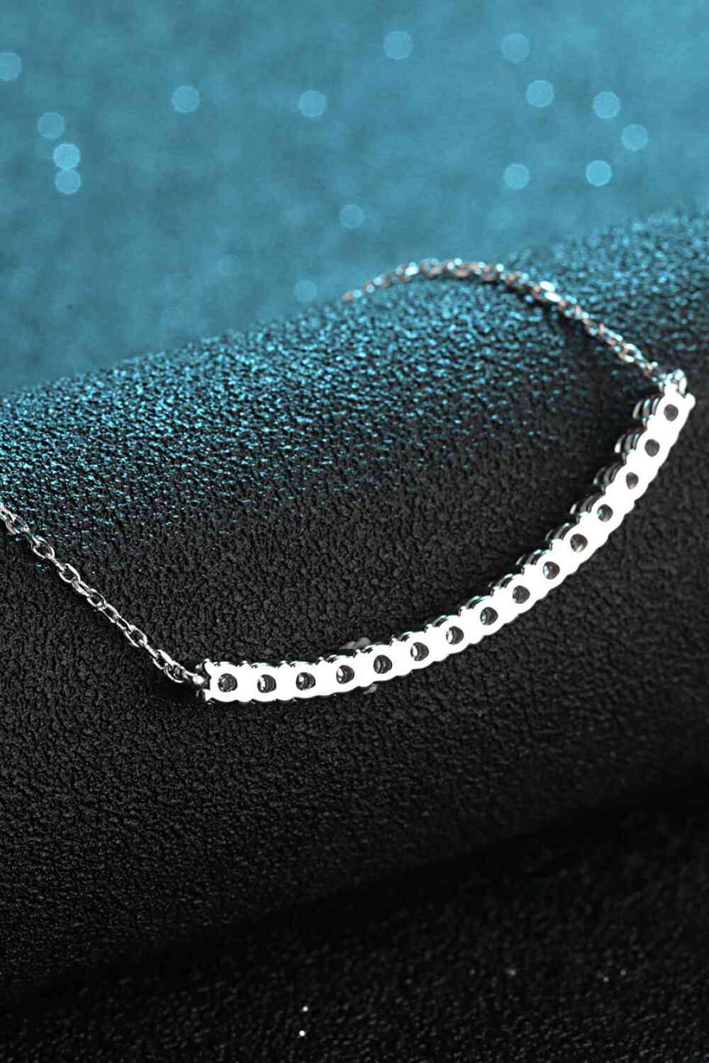 Sterling Silver Curved Bar Necklace - EMMY