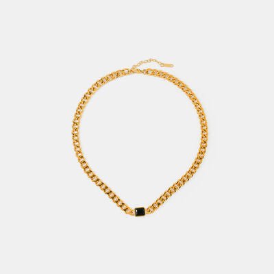 Zircon 18K Gold-Plated Chunky Chain Necklace - EMMY